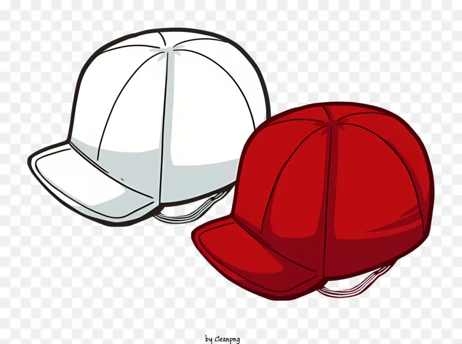 Chapéus De Beisebol，Chapéus Vermelhos E Brancos PNG