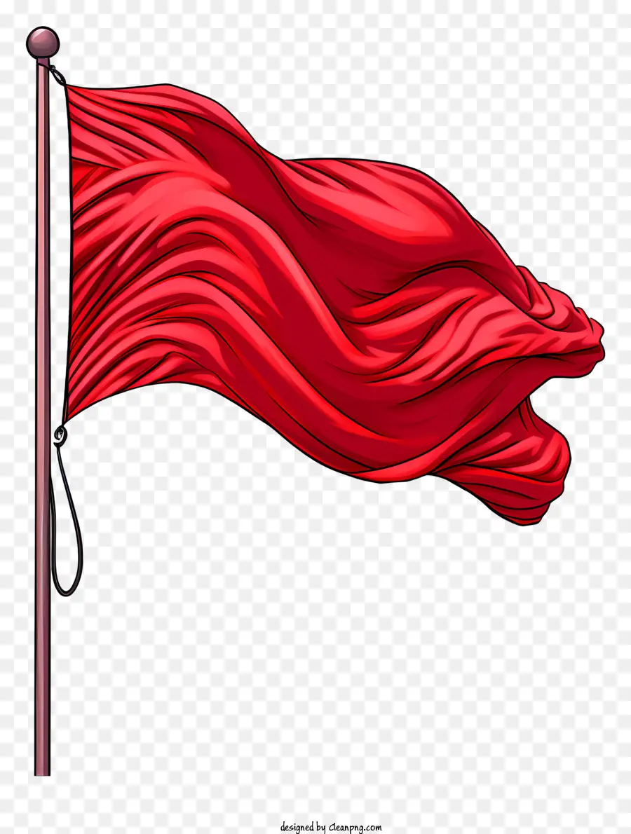 Bandeira Vermelha No Estilo Doodle，Bandeira Vermelha PNG
