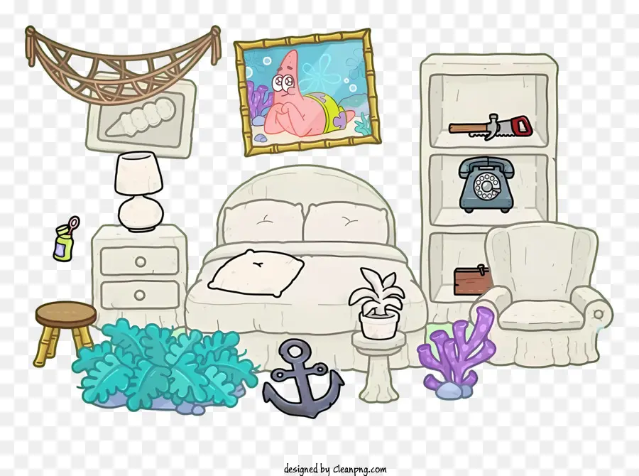 Toque Em Itens，Bedroom PNG