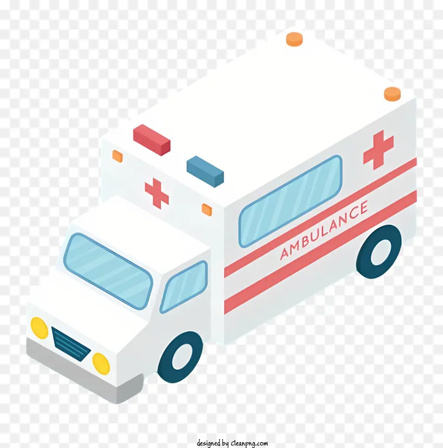 Carro De Ambulância De Desenho Animado，Ambulância PNG