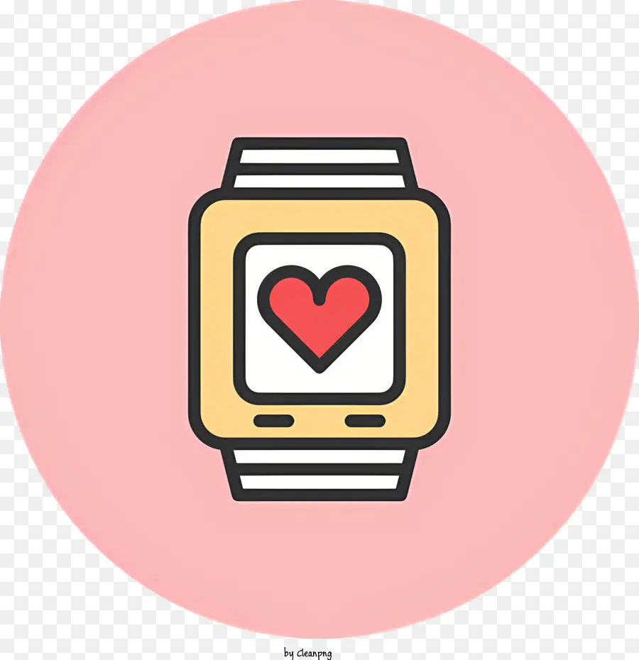 Elementos De Linha De Dia Dos Namorados De Linha Plana，Smart Watch PNG