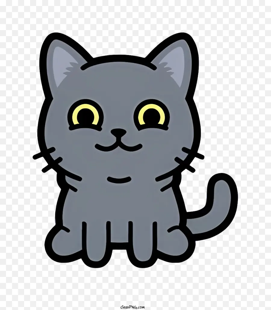 Toque Em Itens，Gray Cat PNG