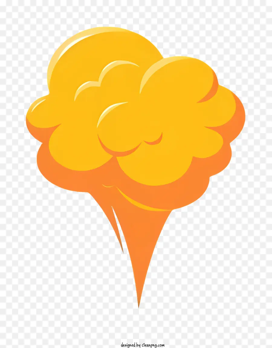 Cartoon Explosão，Amarelo Nuvem PNG