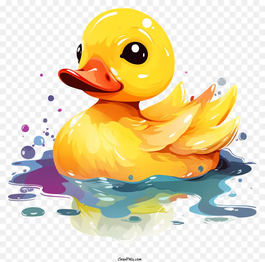 Pato De Borracha Com Tintas Multicoloridas，Patinho PNG