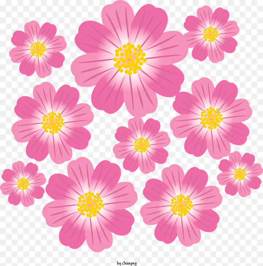Flores Cor De Rosa，Arranjo Floral PNG