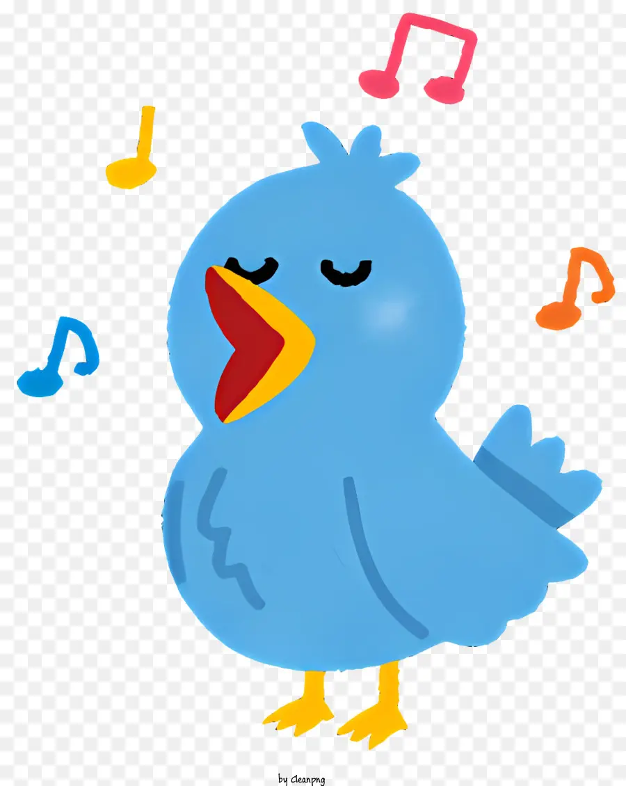 Música，Cartoon Pássaro PNG