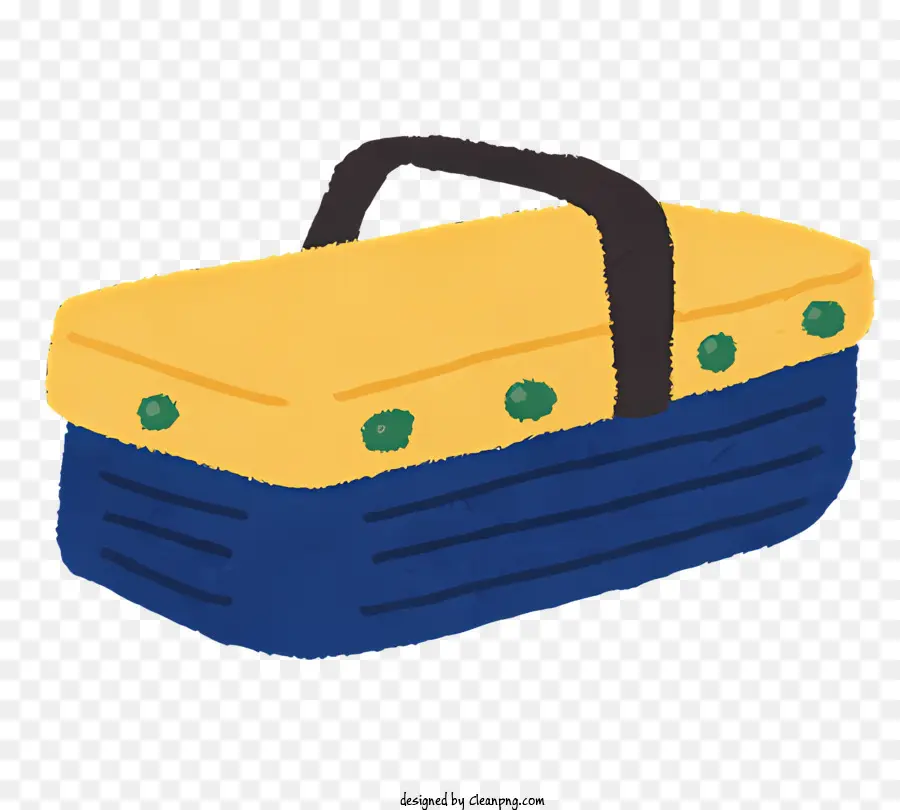 Caixa De Almoço，Amarelo E Azul PNG