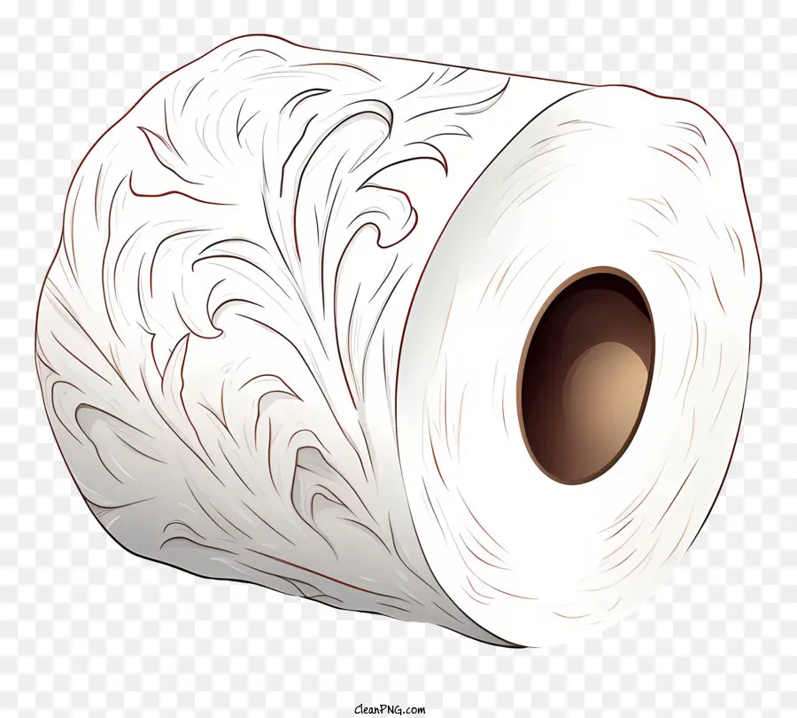 Tecido Sanitário Desenhado à Mão，Rolo De Papel Higiênico PNG