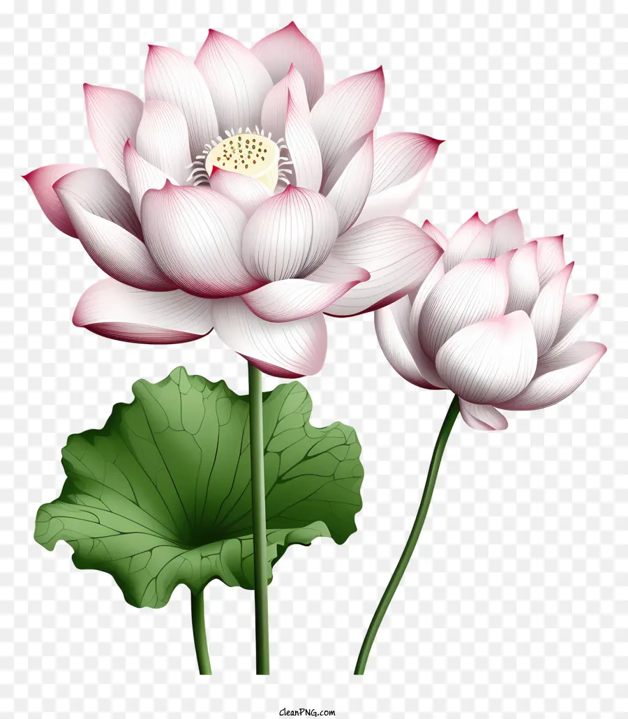 Flor De Lótus De Estilo De Esboço，Branca Flor De Lótus PNG