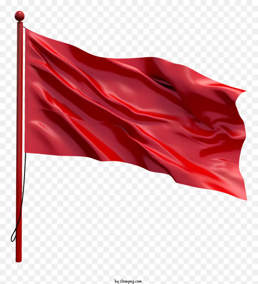 Bandeira Vermelha De Estilo Realista，Bandeira Vermelha PNG