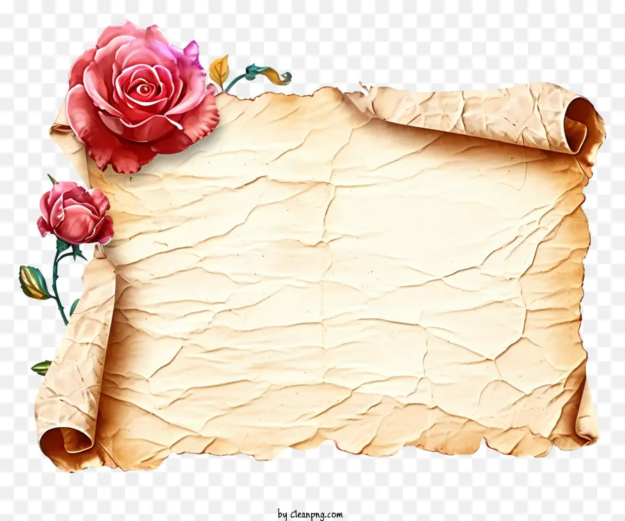 Papel De Carta De Amor，Antigo Pergaminho PNG