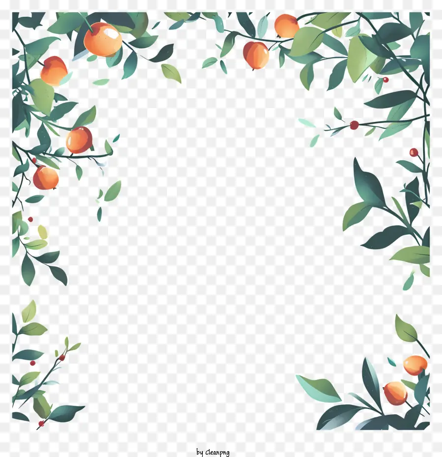 Tu Be'shevat，Moldura Floral PNG