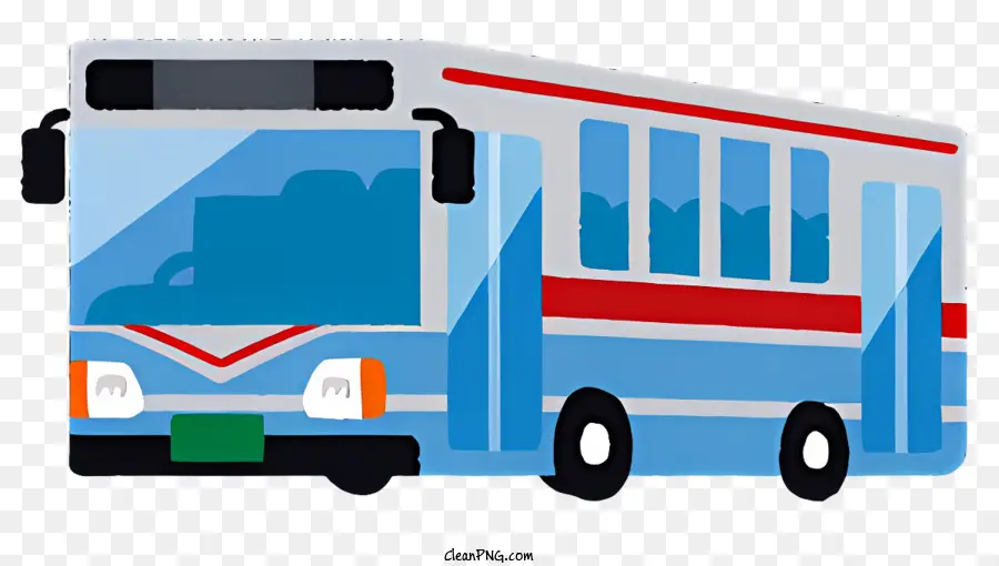 ônibus，ônibus Azul E Branco PNG