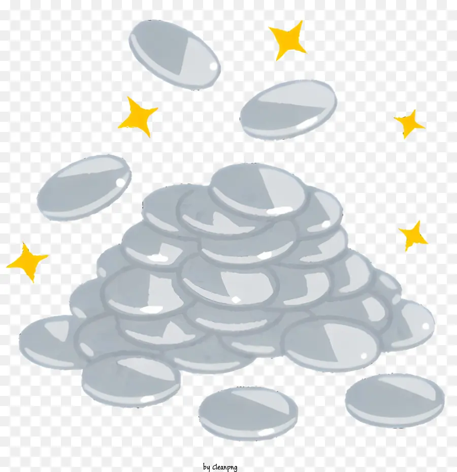 Moedas De Prata，Estrelas PNG