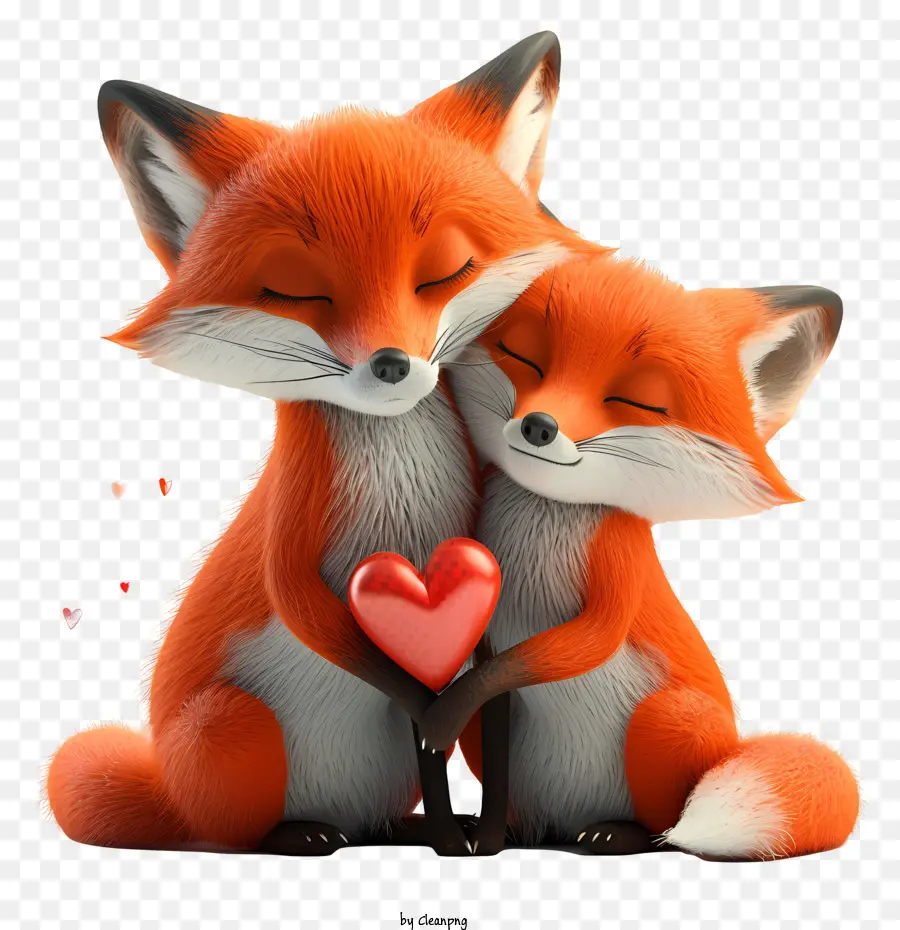 Valentine Fox，Raposas Fofas PNG