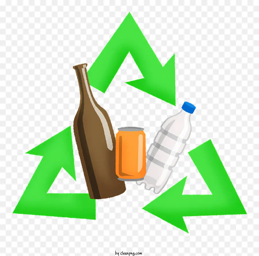 O Símbolo De Reciclagem，Triângulo Verde PNG