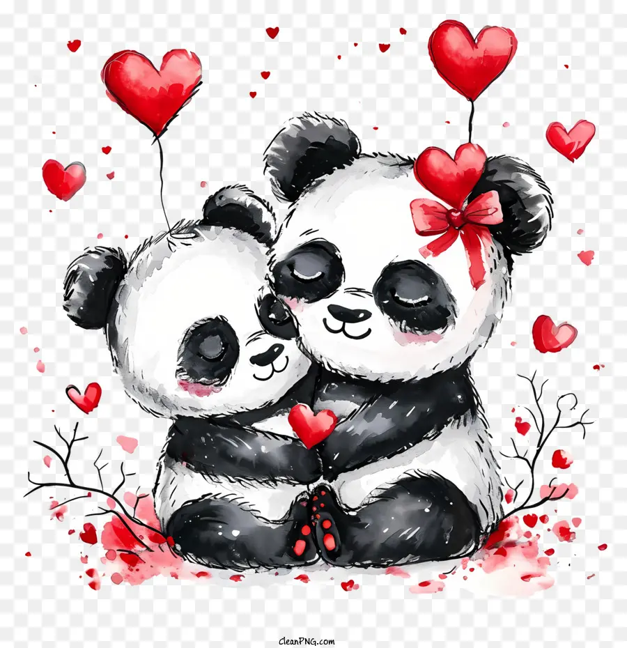 Panda Dos Namorados，Urso Panda PNG