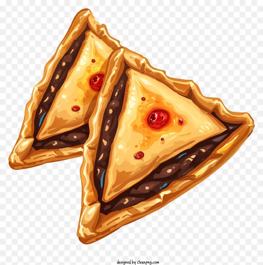 Purim Hamantaschen，Pastelaria Triangular PNG