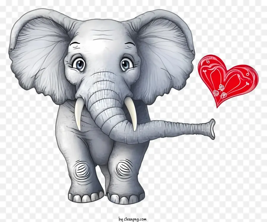 Elefante Realista Dos Namorados，Elefante Cartoon PNG