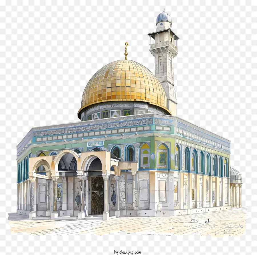 Isra E Miraj，Mesquita Em Jerusalém PNG