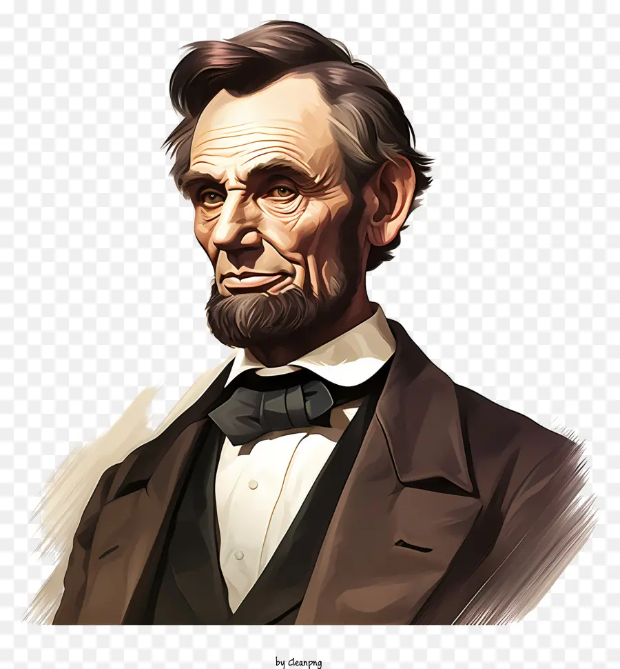 Estilo Realista Abraham Lincoln，Figura Histórica PNG