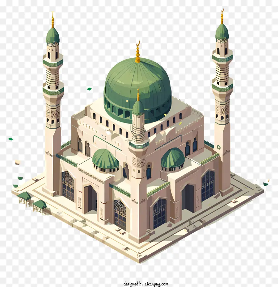 Isra E Miraj，Ilustração 3d PNG