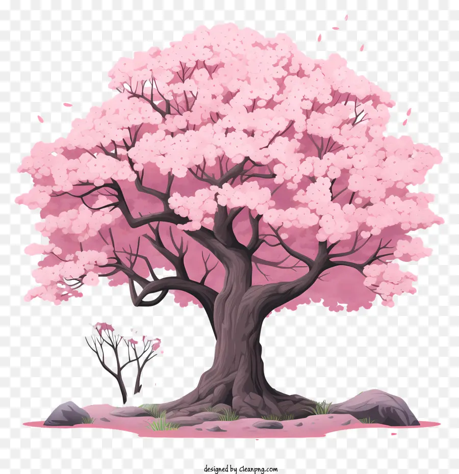 árvore De Flor De Cerejeira Pastel，Cartoon árvore PNG