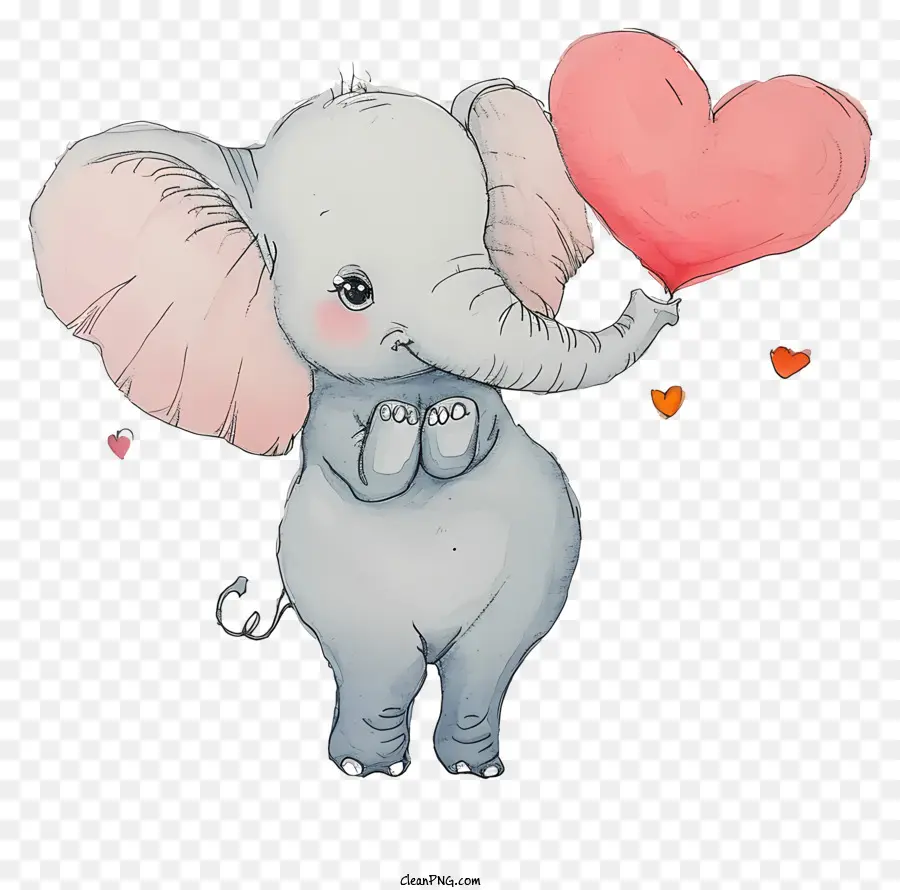 Elefante Em Aquarela Valentine，Elefante PNG