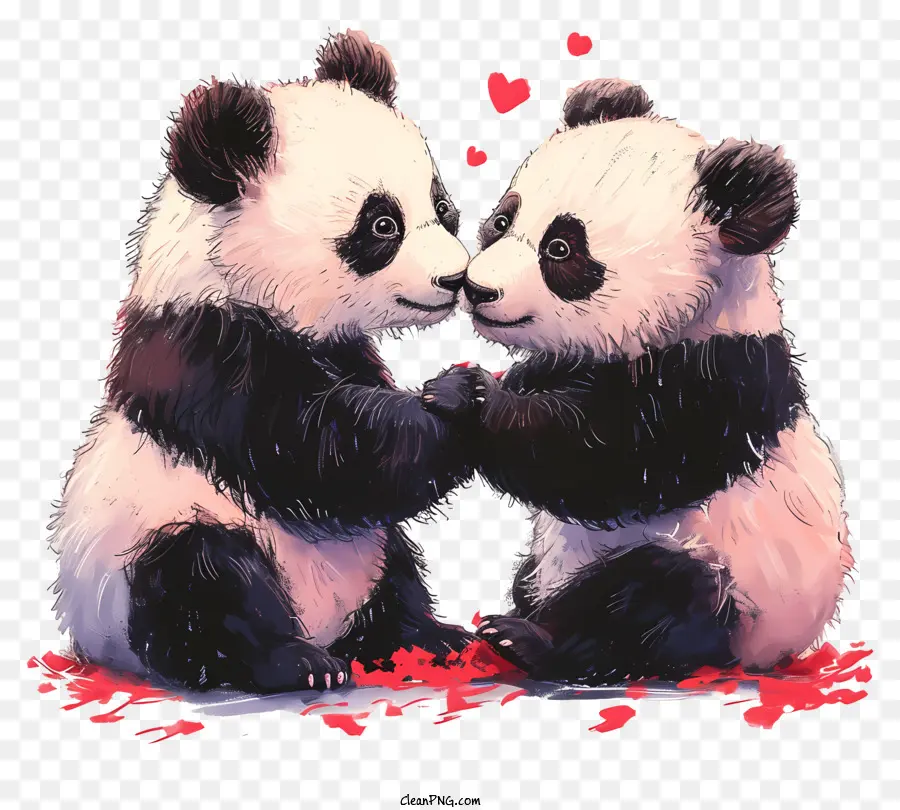 Panda Dos Namorados，Ursos De Panda PNG