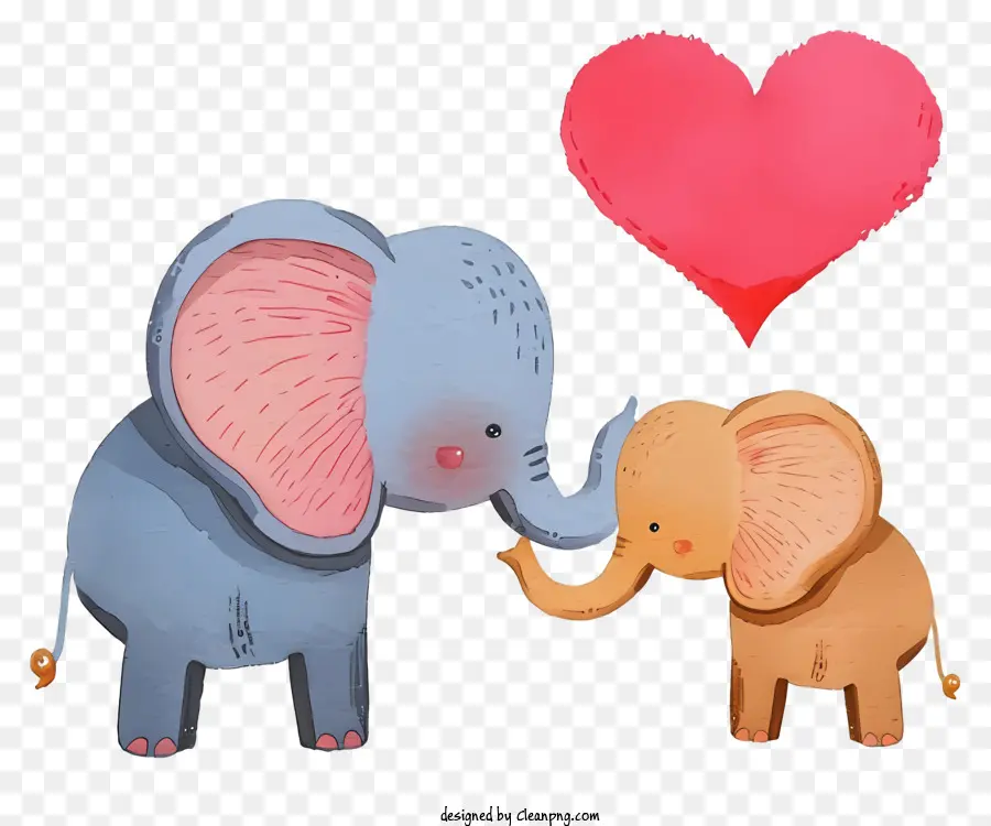 Elefante Plano De Namorado Plano，Elefante Cartoon PNG