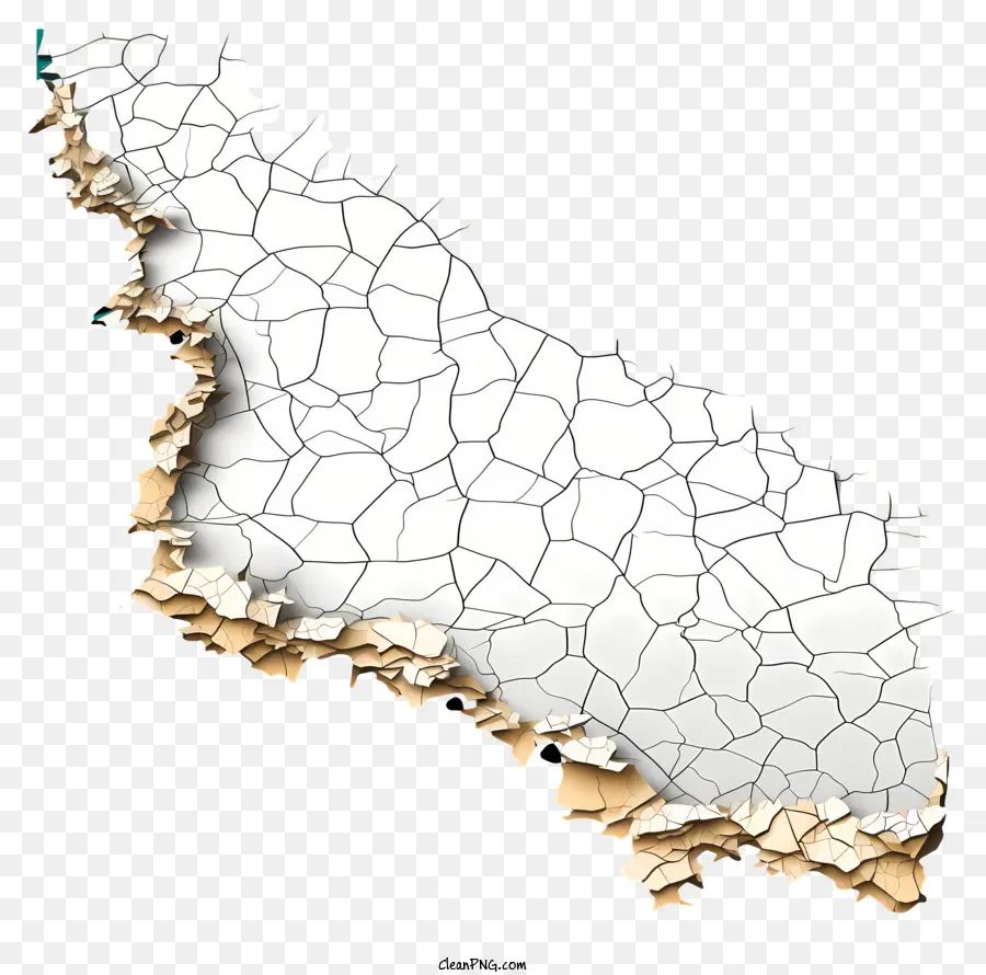 Papel Rasgado Retrô，Mapa 3d PNG