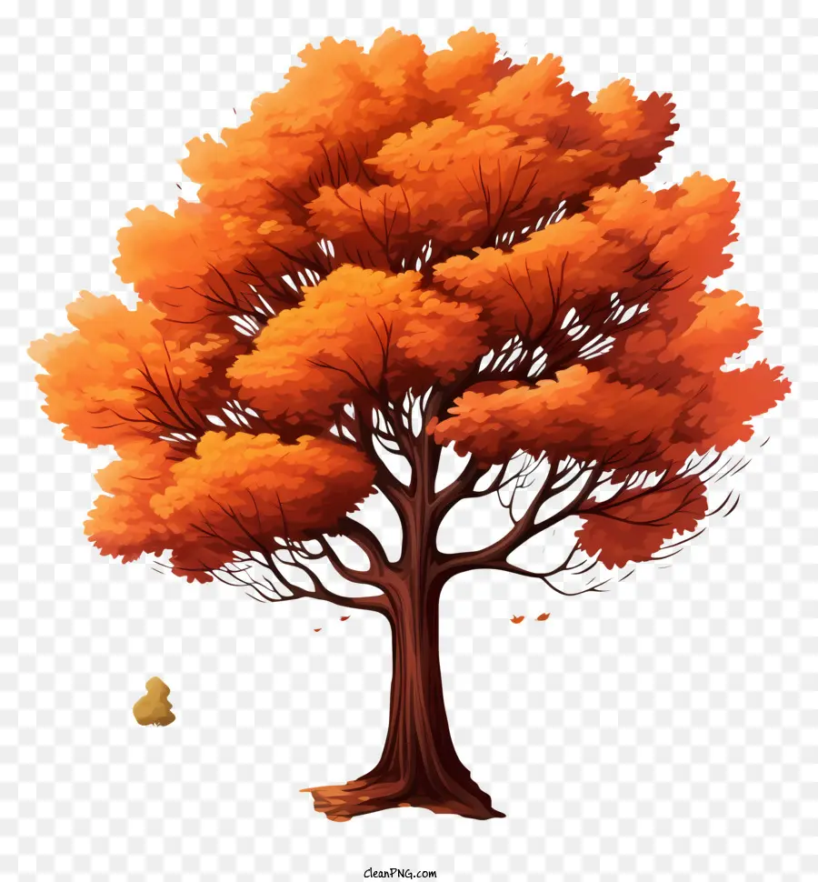 árvore De Outono Desenhada à Mão，Laranjeira PNG