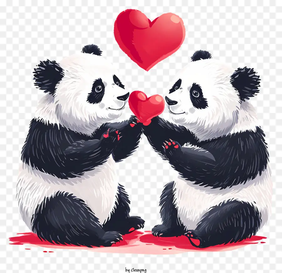 Panda Dos Namorados，Ursos De Panda PNG