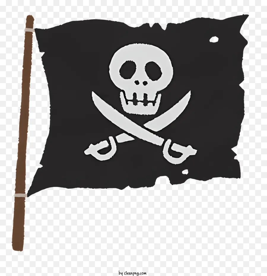 Bandeira De Pirata，Crânio E Ossos Cruzados PNG