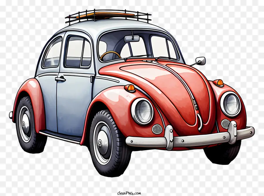 Retro Automóvel，Volkswagen Beetle Vintage PNG