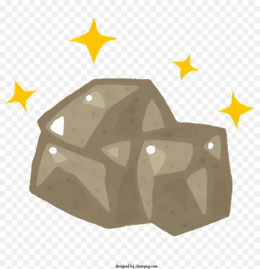 Rock With White Center，Estrelas De Ouro PNG