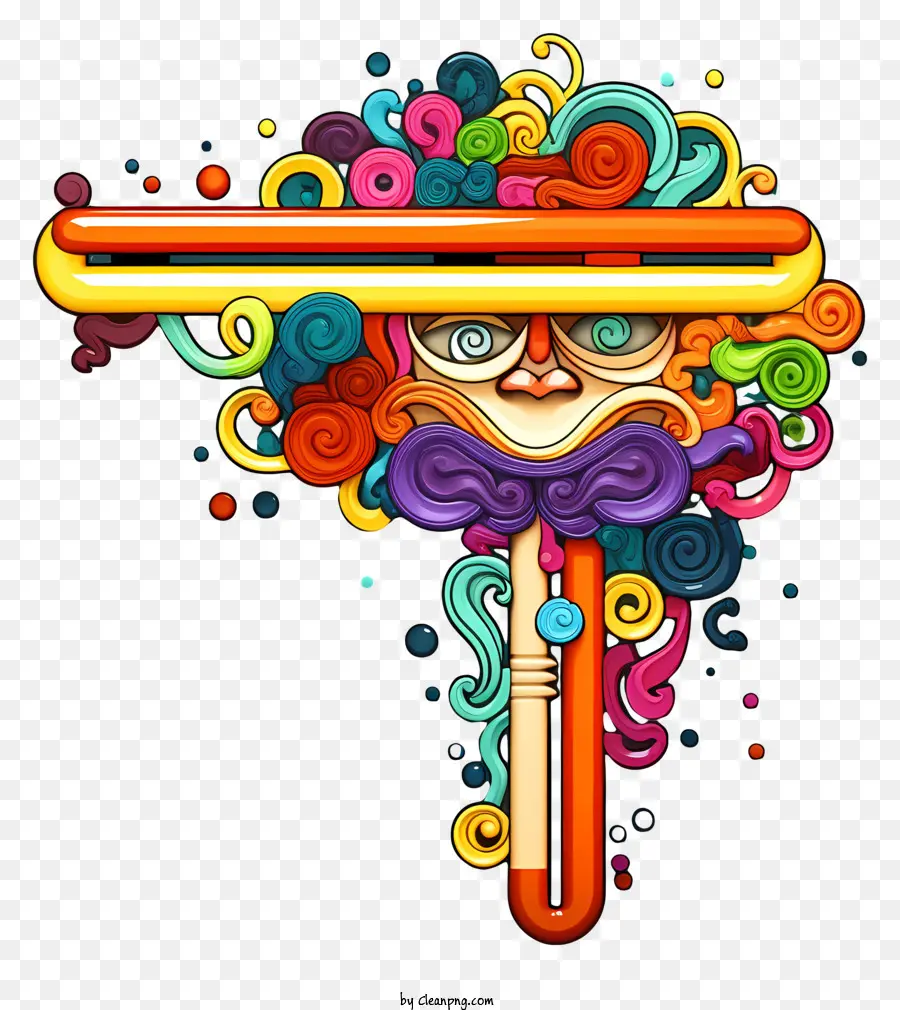 Purim Grigager De Estilo Doodle，Arte Psicodélica PNG