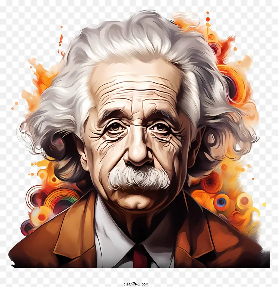 Retrato De Albert Einstein Style Einstein，Retrato PNG