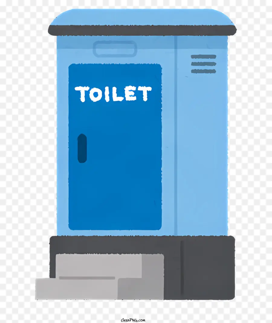 Banheiro Público Azul，Vaso Sanitário De Concreto PNG