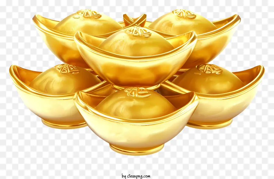 Iltáveis ​​de Ouro Chinês Ilustram，Tigelas Douradas PNG