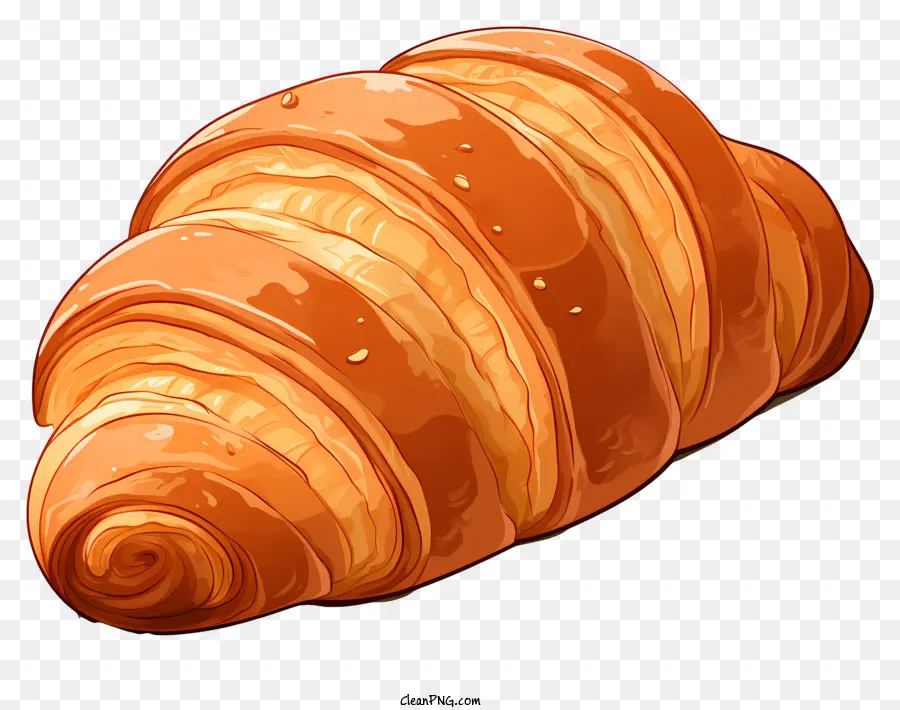 Croissant Francês No Estilo Doodle，Croissant PNG