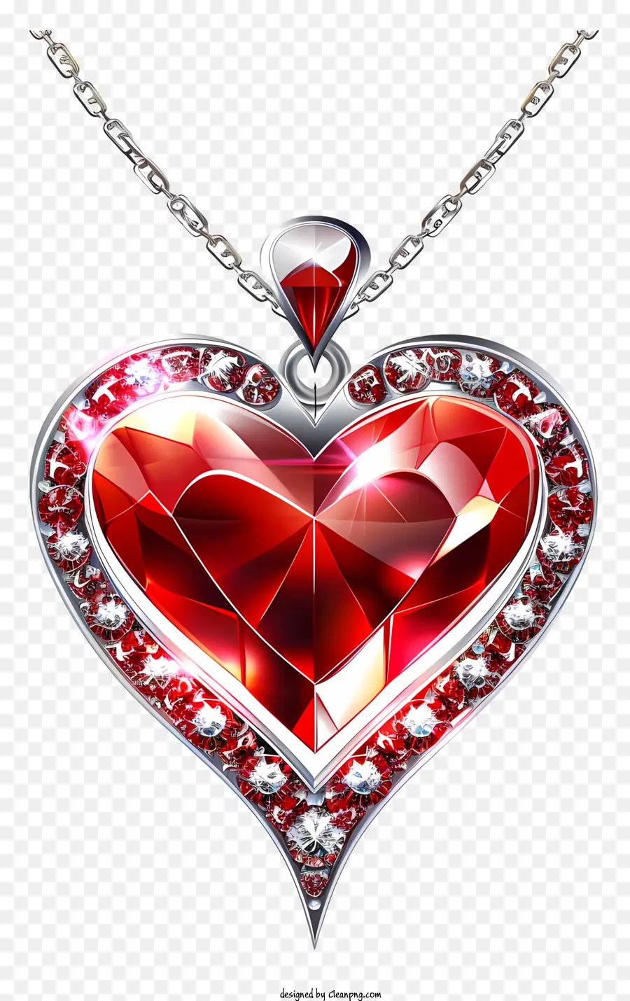 Jóias Do Dia Dos Namorados，Pedra Preciosa Em Forma De Coração Vermelho PNG