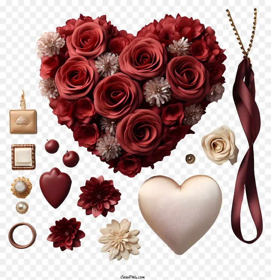 Dia Dos Namorados，Heartshaped Rosas PNG