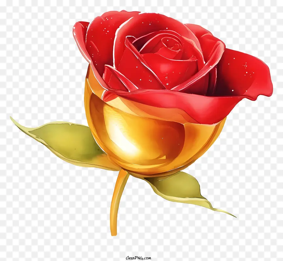Rosa E Papel Aquarela，Rosa Vermelha PNG