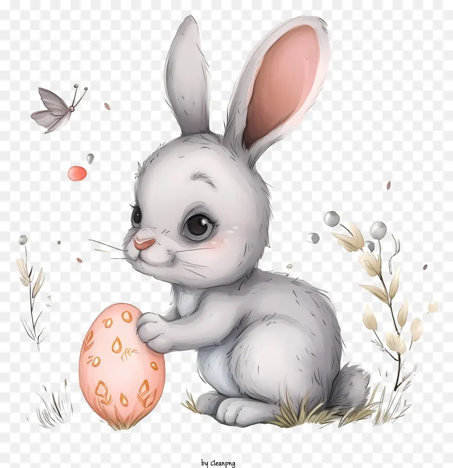 Bunny De Páscoa Desenhada à Mão，Bonito Coelho PNG