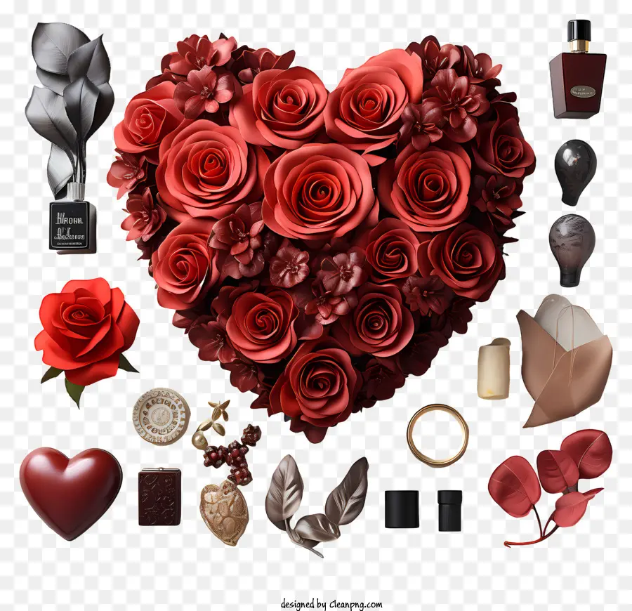 Dia Dos Namorados，Heartshaped Rosas PNG