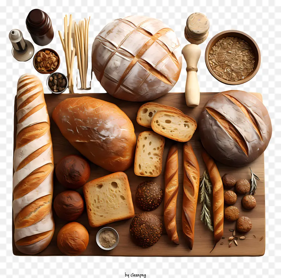 Pão，Placa De Corte De Madeira PNG