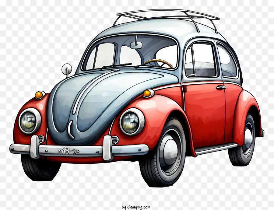 Retro Automóvel，Volkswagen Besouco Vermelho PNG