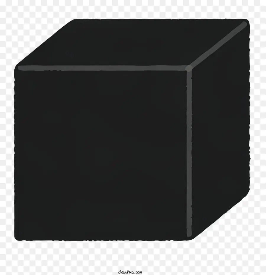 Cube Preto，Superfície Lisa PNG