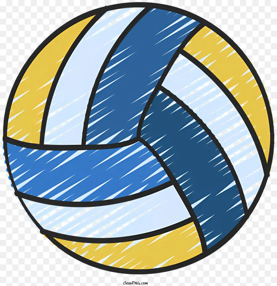 Voleibol，Azul E Amarelo PNG